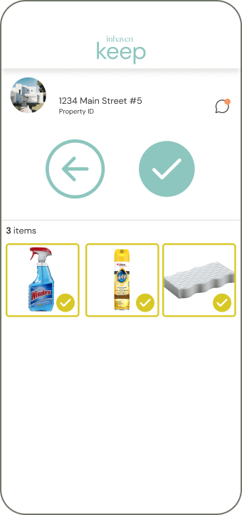 Housekeeping staff confirms the items Image